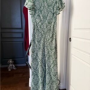 Abercrombie & Fitch Green Floral Maxi Dress